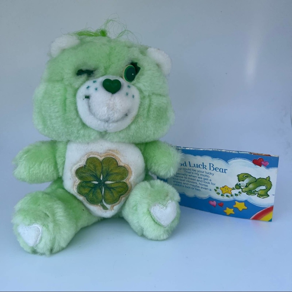 NWT Care Bear Good Luck Bear plush Kennar 1983 stuffed animal